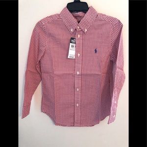 Ralph Lauren Red Gingham shirt NWT. Size 6